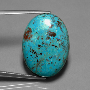 25.30 ct Multicolor Chrysocolla Gemstone, Chrysocolla Gem in Oval Cabochon Shape for Sale.