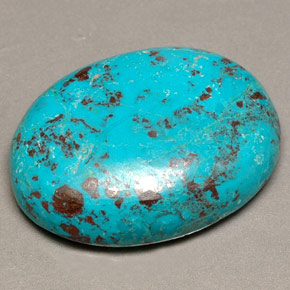 29.64 ct Multicolor Chrysocolla Gemstone, Chrysocolla Gem in Oval Cabochon Shape for Sale.