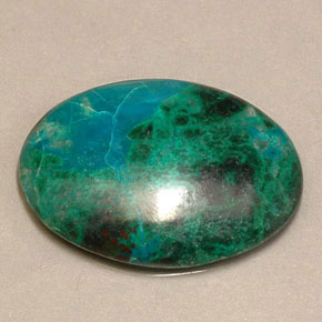 20.04 ct Multicolor Chrysocolla Gemstone, Chrysocolla Gem in Oval Cabochon Shape for Sale.