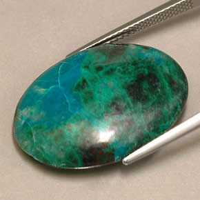 Chrysocolla Gemstone in 25.1 x 18.2 mm Size for Sale, Chrysocolla Stone in Multicolor Color