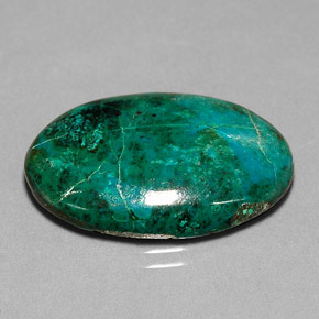 19.73 ct Multicolor Chrysocolla Stone, Natural Chrysocolla in Oval Cabochon Shape for Sale