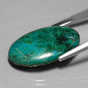 Chrysocolla Gemstone in 25.2 x 18.2 mm Size for Sale, Chrysocolla Stone in Multicolor Color