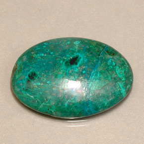 16.38 ct Multicolor Chrysocolla Gemstone, Chrysocolla Gem in Oval Cabochon Shape for Sale.