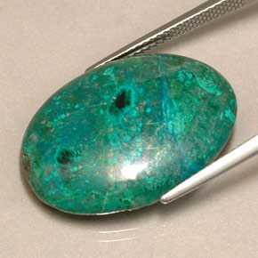 Chrysocolla Gemstone in 24.8 x 18.2 mm Size for Sale, Chrysocolla Stone in Multicolor Color