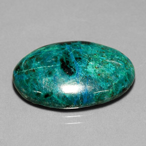 21.25 ct Multicolor Chrysocolla Stone, Natural Chrysocolla in Oval Cabochon Shape for Sale