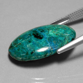 Chrysocolla Gemstone in 25.1 x 18.2 mm Size for Sale, Chrysocolla Stone in Multicolor Color