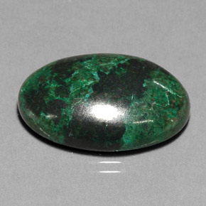 31.04 ct Multicolor Chrysocolla Gemstone, Chrysocolla Gem in Oval Cabochon Shape for Sale.