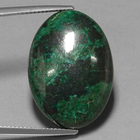 31.04 ct Multicolor Chrysocolla Stone, Natural Chrysocolla in Oval Cabochon Shape for Sale