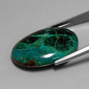 Chrysocolla Gemstone in 25.1 x 18.1 mm Size for Sale, Chrysocolla Stone in Multicolor Color