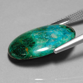 Chrysocolla Gemstone in 25.1 x 18.2 mm Size for Sale, Chrysocolla Stone in Multicolor Color