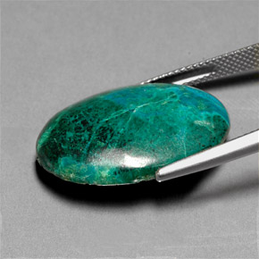 Chrysocolla Gemstone in 25.1 x 18.1 mm Size for Sale, Chrysocolla Stone in Multicolor Color
