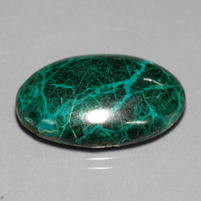 26.69 ct Multicolor Chrysocolla Gemstone, Chrysocolla Gem in Oval Cabochon Shape for Sale.