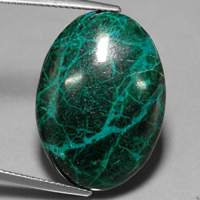 26.69 ct Multicolor Chrysocolla Stone, Natural Chrysocolla in Oval Cabochon Shape for Sale