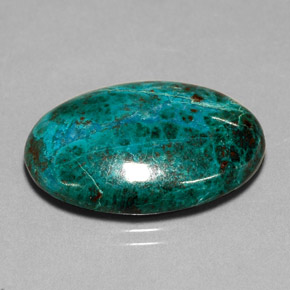 21.92 ct Multicolor Chrysocolla Gemstone, Chrysocolla Gem in Oval Cabochon Shape for Sale.