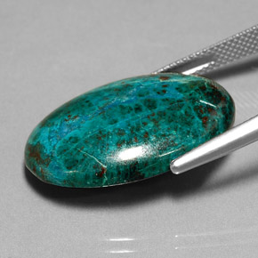 Chrysocolla Gemstone in 25 x 18.1 mm Size for Sale, Chrysocolla Stone in Multicolor Color
