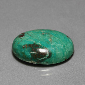 7.78 ct Green Chrysocolla Gemstone, Chrysocolla Gem in Oval Cabochon Shape for Sale.