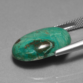 Chrysocolla Gemstone in 18 x 13 mm (calibrated) Size for Sale, Chrysocolla Stone in Green Color