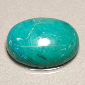 8.90 ct Green Chrysocolla Gemstone, Chrysocolla Gem in Oval Cabochon Shape for Sale.