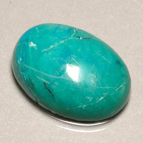 8.90 ct Green Chrysocolla Stone, Natural Chrysocolla in Oval Cabochon Shape for Sale