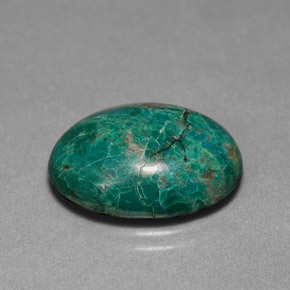 7.80 ct Green Chrysocolla Gemstone, Chrysocolla Gem in Oval Cabochon Shape for Sale.