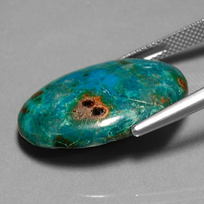 Chrysocolla Gemstone in 25.1 x 18.2 mm Size for Sale, Chrysocolla Stone in Multicolor Color