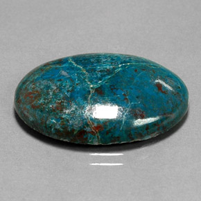 16.93 ct Multicolor Chrysocolla Gemstone, Chrysocolla Gem in Oval Cabochon Shape for Sale.