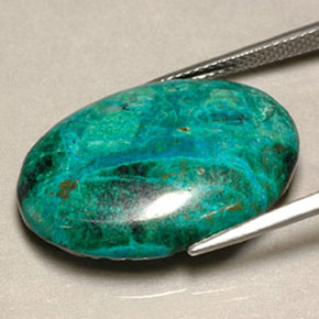 Chrysocolla Gemstone in 25.1 x 17.9 mm Size for Sale, Chrysocolla Stone in Multicolor Color