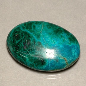 22.29 ct Multicolor Chrysocolla Stone, Natural Chrysocolla in Oval Cabochon Shape for Sale