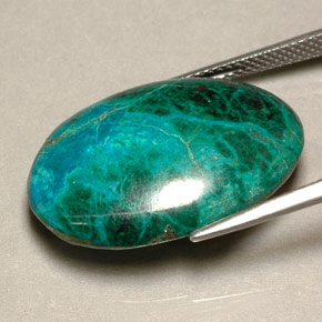 Chrysocolla Gemstone in 25.1 x 18.1 mm Size for Sale, Chrysocolla Stone in Multicolor Color
