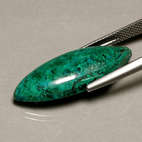 Chrysocolla Gemstone in 27.4 x 11 mm Size for Sale, Chrysocolla Stone in Multicolor Color