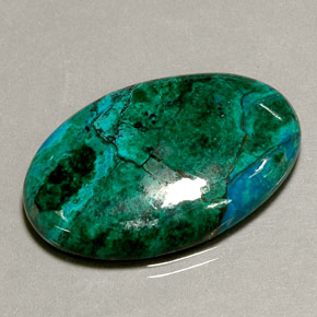 32.46 ct Multicolor Chrysocolla Gemstone, Chrysocolla Gem in Oval Cabochon Shape for Sale.