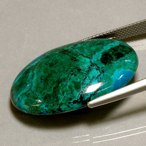Chrysocolla Gemstone in 29.8 x 19.8 mm Size for Sale, Chrysocolla Stone in Multicolor Color