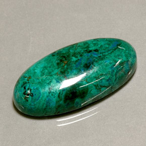 34.11 ct Multicolor Chrysocolla Gemstone, Chrysocolla Gem in Oval Cabochon Shape for Sale.