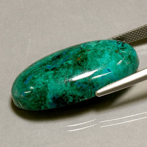 Chrysocolla Gemstone in 30.9 x 15.4 mm Size for Sale, Chrysocolla Stone in Multicolor Color