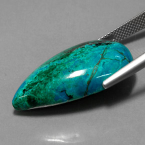 Chrysocolla Gemstone in 28.9 x 17 mm Size for Sale, Chrysocolla Stone in Multicolor Color