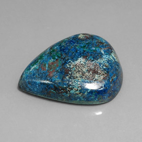 32.81 ct Multicolor Chrysocolla Gemstone, Chrysocolla Gem in Pear Cabochon Shape for Sale.