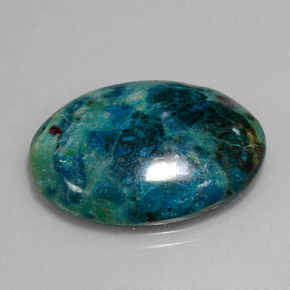 18.82 ct Multicolor Chrysocolla Stone, Natural Chrysocolla in Oval Cabochon Shape for Sale