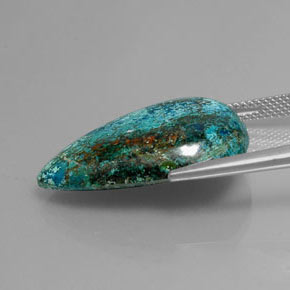 Chrysocolla Gemstone in 25.2 x 17.7 mm Size for Sale, Chrysocolla Stone in Multicolor Color