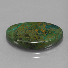 10.63 ct Multicolor Chrysocolla Stone, Natural Chrysocolla in Fancy Cabochon Shape for Sale