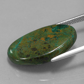Chrysocolla Gemstone in 21.9 x 12.8 mm Size for Sale, Chrysocolla Stone in Multicolor Color