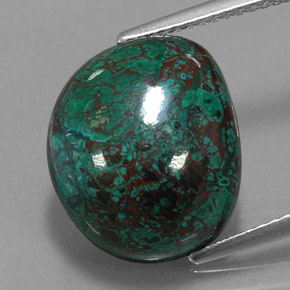 10.77 ct Multicolor Chrysocolla Gemstone, Chrysocolla Gem in Fancy Cabochon Shape for Sale.