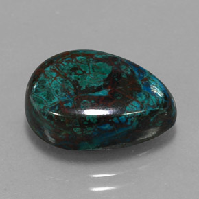 10.71 ct Multicolor Chrysocolla Stone, Natural Chrysocolla in Pear Cabochon Shape for Sale