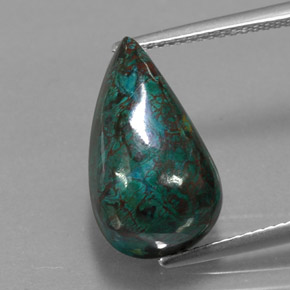 11.95 ct Multicolor Chrysocolla Gemstone, Chrysocolla Gem in Fancy Cabochon Shape for Sale.