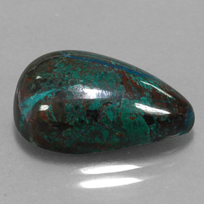 15.48 ct Multicolor Chrysocolla Stone, Natural Chrysocolla in Pear Cabochon Shape for Sale