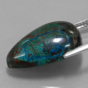 Chrysocolla Gemstone in 19.2 x 12.9 mm Size for Sale, Chrysocolla Stone in Multicolor Color