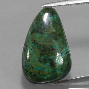 13.62 ct Multicolor Chrysocolla Gemstone, Chrysocolla Gem in Fancy Cabochon Shape for Sale.