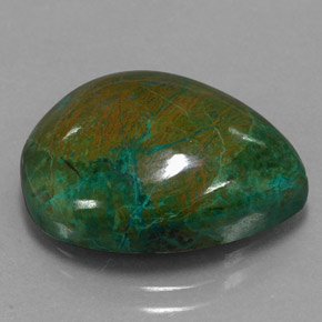 14.38 ct Multicolor Chrysocolla Stone, Natural Chrysocolla in Pear Cabochon Shape for Sale