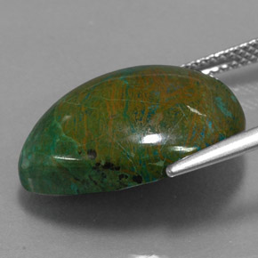 Chrysocolla Gemstone in 20 x 15 mm (calibrated) Size for Sale, Chrysocolla Stone in Multicolor Color