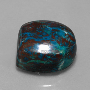 15.63 ct Multicolor Chrysocolla Stone, Natural Chrysocolla in Fancy Cabochon Shape for Sale
