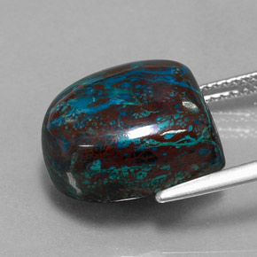 Chrysocolla Gemstone in 14.7 x 12.8 mm Size for Sale, Chrysocolla Stone in Multicolor Color